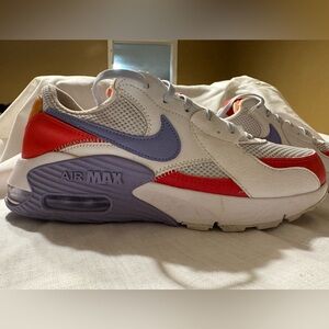 Nike Woman’s Air Max Sneakers - Red, Purple, and White